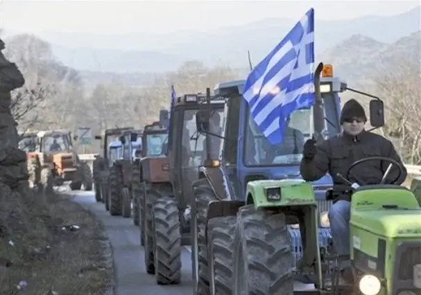 Грчките земјоделиц излегоа на протест