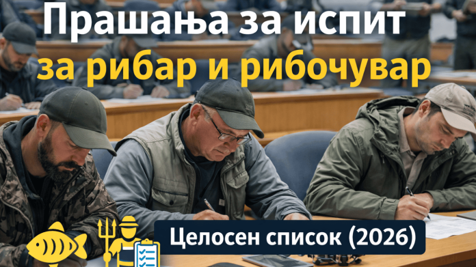 ПРАШАЊА ЗА ИСПИТ ЗА РИБАР И РИБОЧУВАР – ЦЕЛОСЕН СПИСОК (2026) Прашања за рибар и рибочувар