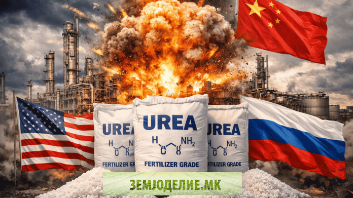 Експлозија на цена на ѓубрива 2026: Уреата над 700$/тон – колку ќе поскапи храната во Македонија? Цена на ѓубривата
