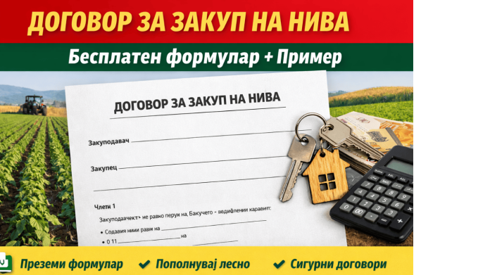 Dogovor za zakup na niva