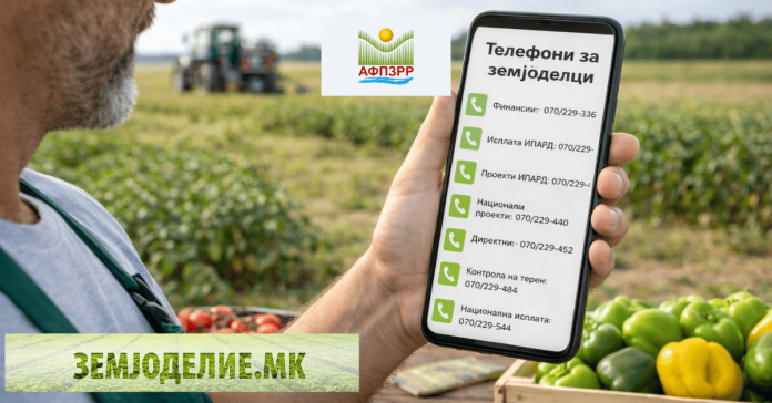 Телефони што секој земјоделец треба да ги знае: каде да се јавите за ИПАРД, субвенции и контроли Телефони за субвенции и ИПАРД