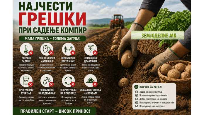 Најчести грешки при садење компир