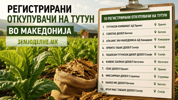 Регистрирани откупувачи на тутун