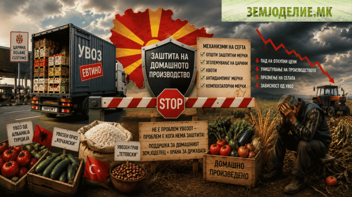 Увозот на земјоделски производи го уништува домашното производство — дали Македонија конечно ќе воведе заштитни мерки? увоз земјоделски производи Македонија