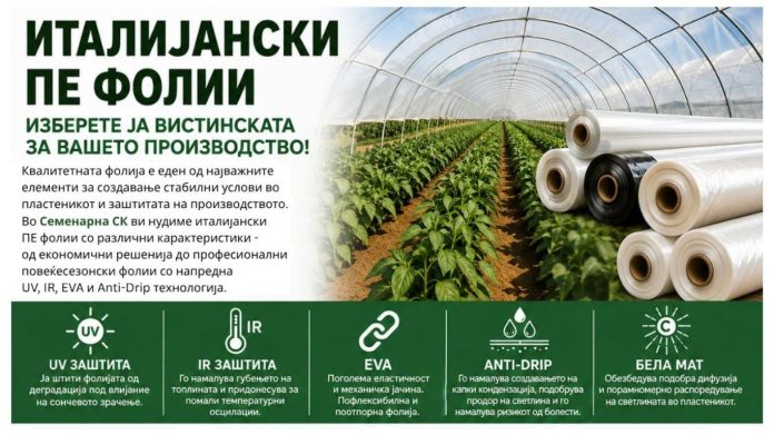 Италијански ПЕ фолии за пластеник — изберете ја вистинската фолија за пластеник